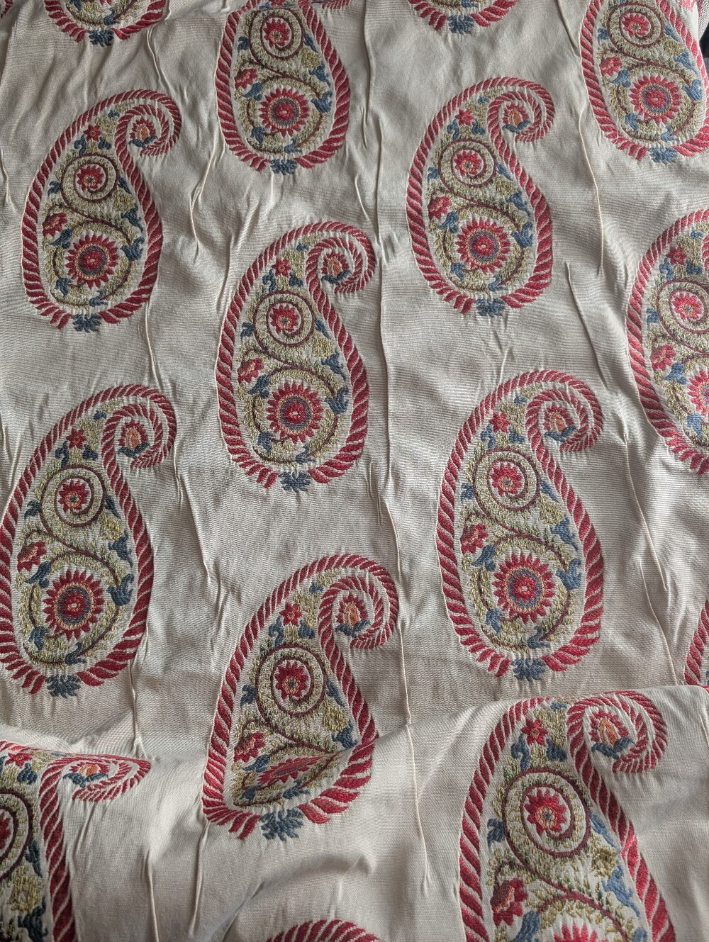 Paisley Fabric By The Yard. Dense Fabric / Upholstery